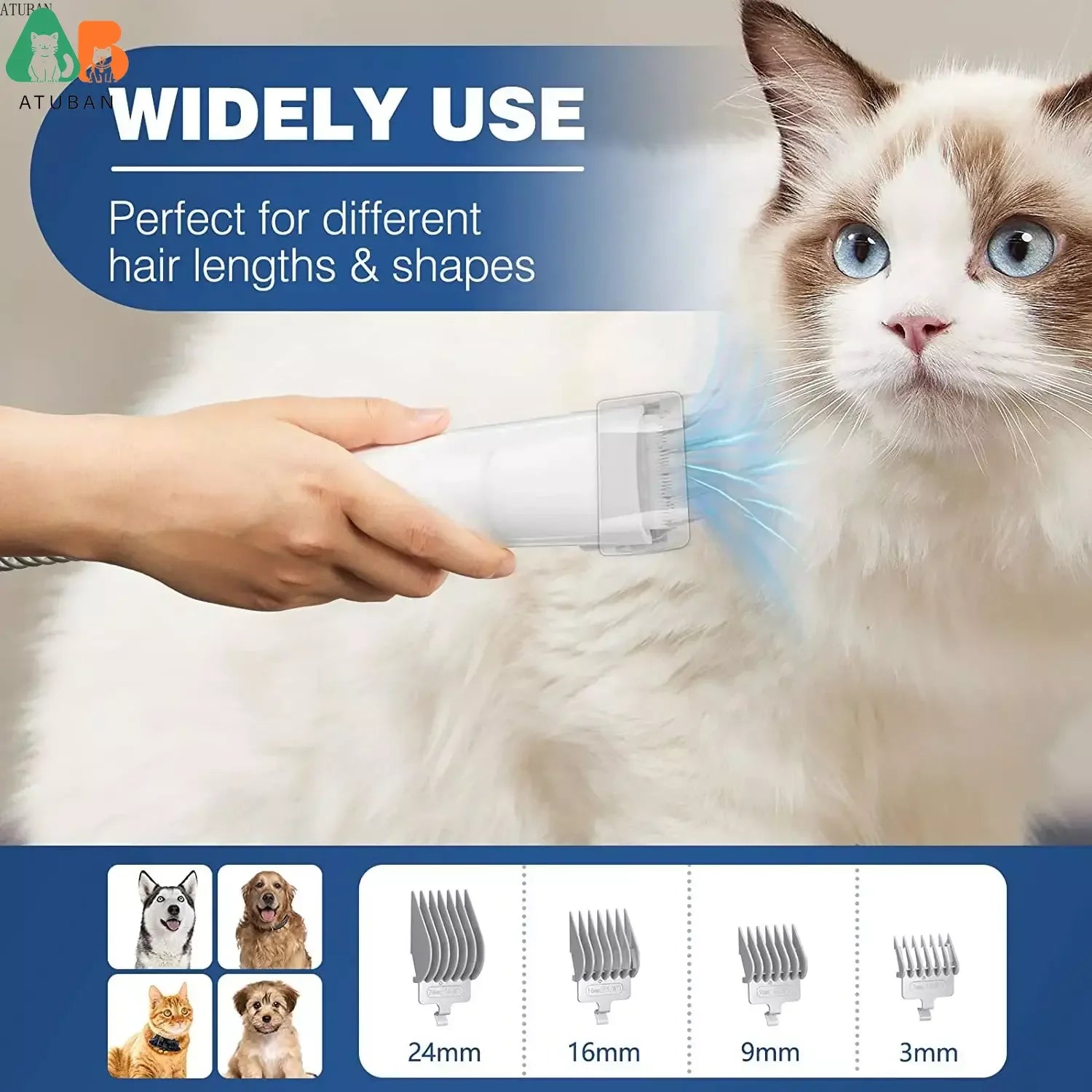 Pet Grooming Vacuum Kit